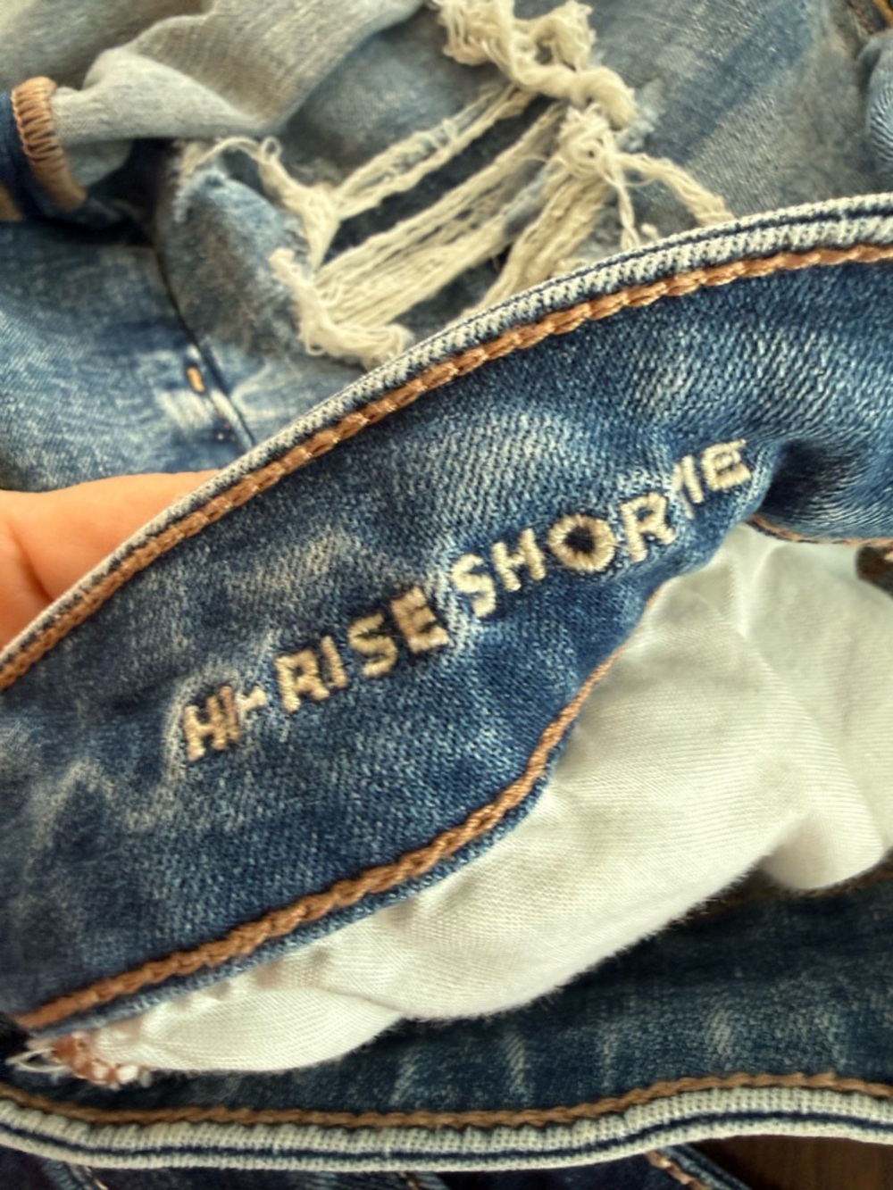 American Eagle Shorts Bundle Size 12 High Rise Distressed Button Fly (2 Pair) - Picture 12 of 13
